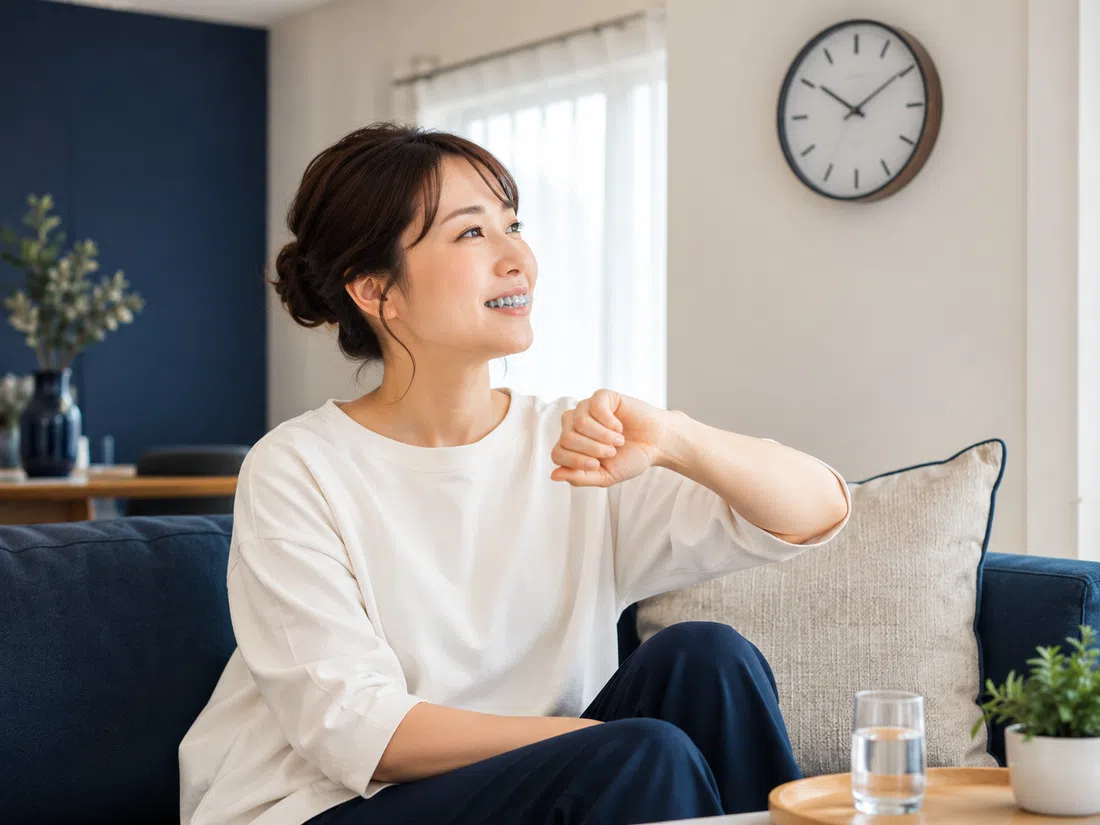 規定の時間マウスピースを装着する